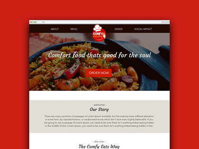 Comfy Eats branding ui webdesign