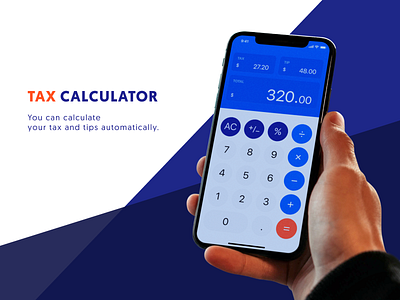 Daily UI #04 - Calculator app design calculator dailyui dailyui004 tax