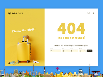 Daily UI #008 - 404 page dailyui dailyui008 error 404 webdesign