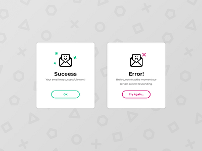 Daily UI - #011 Flash Message(Success/Eorror） dailyui dailyui011 error flash message mail success webdesign