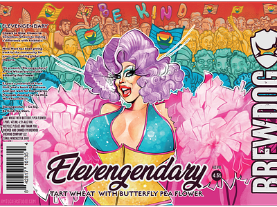 Elevengendary branding brewery brewery branding can design design illustration lgbtqia pride 2019 socialmedia