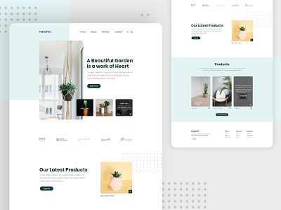 Landing Page Thumbnail branding design landing page plaaants plants seller shop ui ux web web design