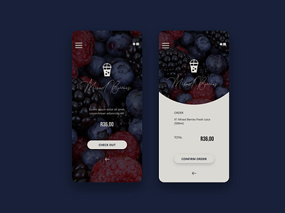 Juice Shop App floatmonk interaction design juice bar app sabelo shabangu studio ui