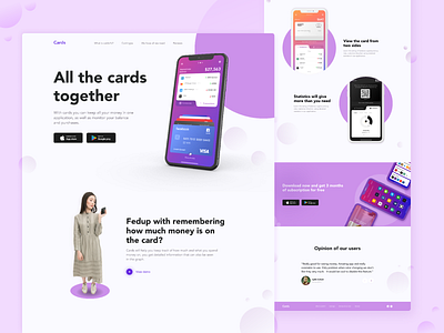 Landing page for mobile app presentation