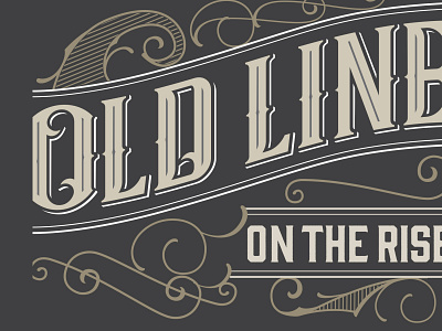Old Line engraving typography whiskey whisky