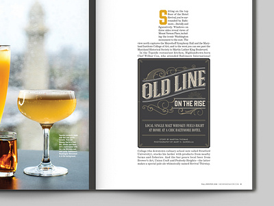 Old Line spread design editorial design graphic design layout design publication design type as image typograhpy whiskey