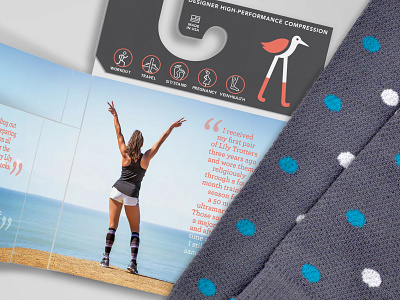 Lily Trotters Compression Socks athletic wear bird branding design icons lily trotter logo packaging runner socks