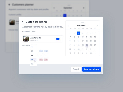 Customer appointments planner