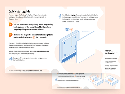 Quick star guide - Energomonitor design guide illustration print print design technical vector