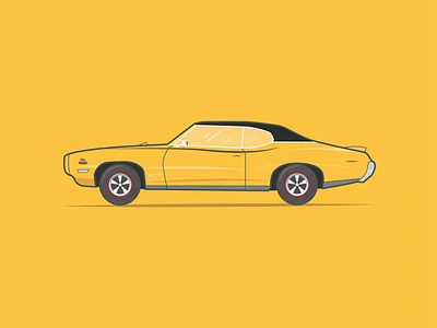 1969 Pontiac GTO Judge Ram Air IV animation art brand character clean design flat graphicdesign icon icons identity illustration illustrator logo minimal mobile ui ux vector website