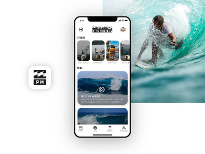 Billabong Pipe Master Ux/Ui Design app design graphicdesign icon illustration logo ui ux web website