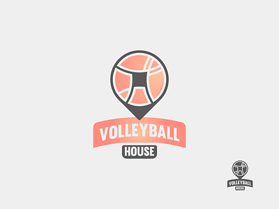 vollyball house 3d branding design flat graphic design illustration logo logo design minimal modern