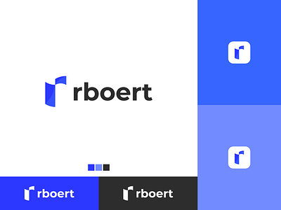 rboert r logo icon bold brand branding design flat graphic design logo logo design minimal modern