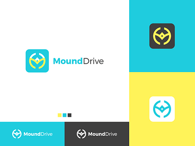 mound drive app bold brand branding graphic design icon logo logo design minimal modern vector