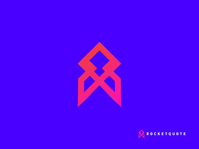 RocketQuote 2d abstractlogo brand brandidentity branding colorfullogo graphic design logo logo design minimal modern modernlogo vector