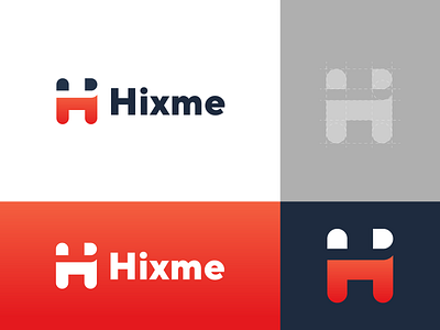 hixme abstract logo bank app brand design brand identity financial h letter logo identity design logo app icon logo mark minimal modern vector