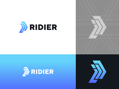 ridier abstract logo app brand identity branding creative logo design flat icon logo abstract logo design logo mark logotype vector