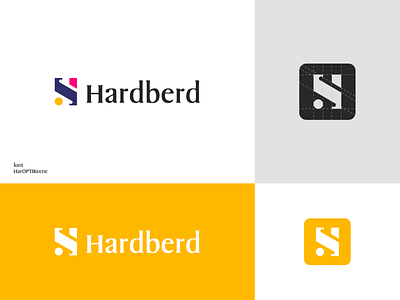 hardberd abstract logo bold font brand branding colorful graphic design icon logo design logodesign logomark minimal logo modern vector