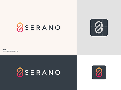 serano branding branding and identity gradient graphic design icon logo design logo mark logo mark symbol icon minimal modern serano simple logo vector