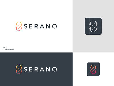 serano brand branding branding and identity branding design gradient graphic design icon icons logo design logo mark logo mark symbol logo marks minimal modern s logo vector