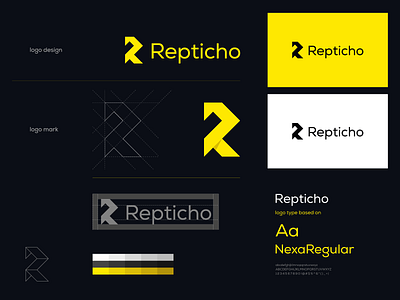 Repticho abstract abstract logo brand design brand identity logo logotype minimal r logo vector