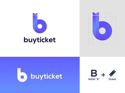 buy ticket b letter brand brand design brand identity buy buy ticket buy tickets logo logo design minimal modern ticket ticket app tickets typography vector