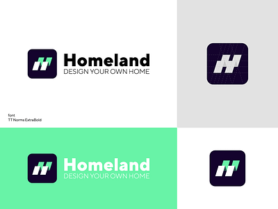 homeland redesign abstract brand brand design branding graphic design h letter home icon homeland logo logo logo design minimal modern vector