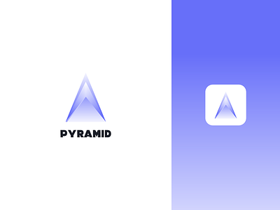 pyramid brand branding design graphic design icon logo logo design minimal modern typography