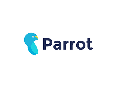 Parrot brand branding design graphic design logo logo design minimal modern parrot logo