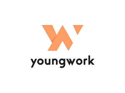 youngwork bold brand branding graphic design lettermark logo logo design logo mark minimal modern sell youngwork yw letter