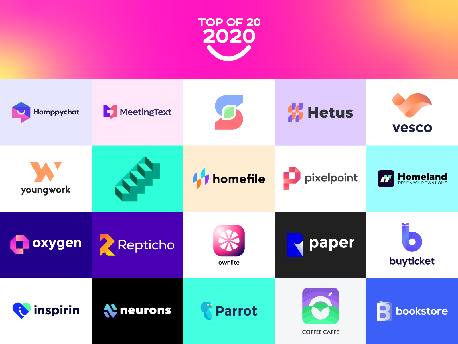 top of 2020 logo design by Muhammad Aslam on Dribbble