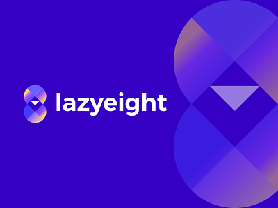 lazy eight gradient brand brand identity branding design digit eight gradient graphic design logo logo design minimal modern