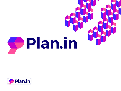 Plan.in brand brand identity branding builders plan design graphic design logo logo design minimal modern p letter logo vector