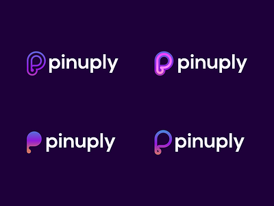 pinuply P logo brand identity branding gradient logo graphic design illustration logo design minimal modern p logo p logo design pinuply typography