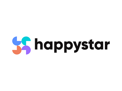 happystar brand brand identity branding graphic design happystar logo logo design minimal modern typography vector