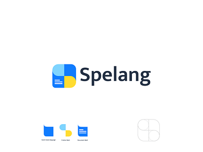 Spelang graphic design language logo design minimal modern translation