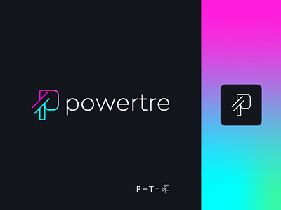 powertre brand brand identity branding graphic design logo logo design logo mark minimal modern p logo portfolio powertre t logo vector