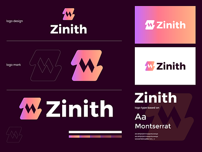 ZInith branding brand branding design graphic design illustration logo logo design minimal modern negative space