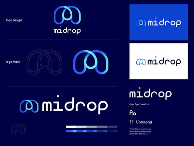 midrop logo branding brand branding design graphic design logo logo design midrop logo minimal modern