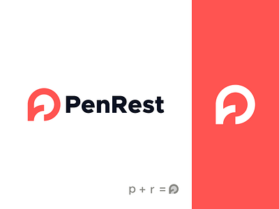 PenRest logo design brand branding design graphic design logo logo design minimal modern pen penrest rest