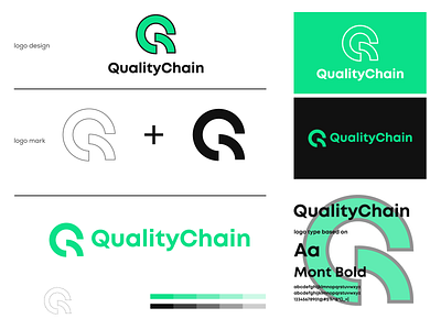 QualityChain Logo Branding brand branding design food graphic design labels logo logo design minimal modern oil qualitychain