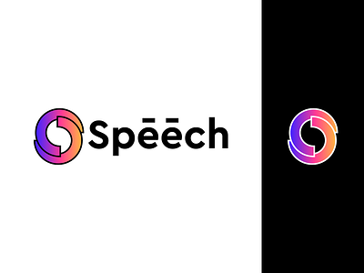 speech logo design brand branding design graphic design language logo logo design minimal modern speech translate