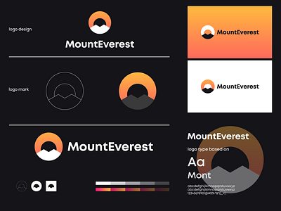 Mount Everest Logo Branding brand branding design evarest graphic design illustration logo logo design minimal modern mount ui