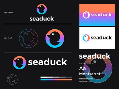 Seaduck Logo Branding brand branding design duck graphic design illustration logo logo design minimal modern s logo sea