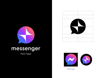 Facebook Messenger Logo Redesign brand branding design facebook graphic design icon illustration logo logo design m messenger minimal modern