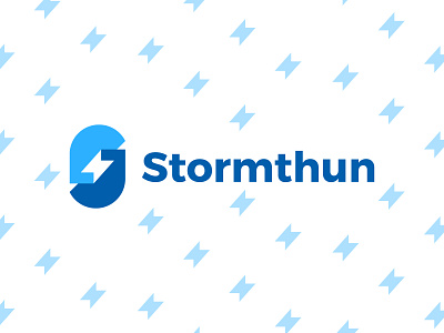 Stormthun Logo Design brand branding design graphic design illustration logo logo design minimal modern storm