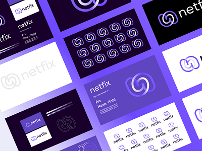 Netfix Logo brand identity guidelines brand branding design graphic design guidelines illustration logo logo design minimal modern