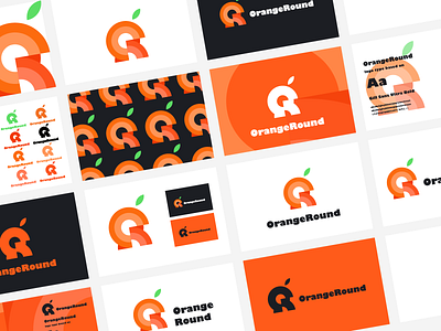 OrangeRound logo guideline brand branding design graphic design illustration leaf logo logo design minimal modern orange r mark round ui