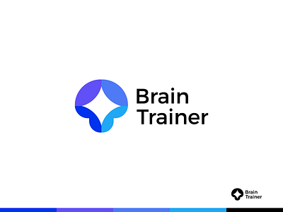 Brain Trainer brain brand branding design graphic design illustration logo logo design minimal modern t logo trainer ui