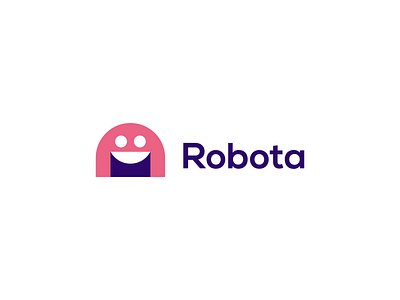 Robota logo 3d animation brand branding design graphic design illustration logo logo design minimal modern motion graphics robota ui